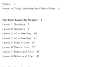 Vocabulary From Classical Roots A, Student Book