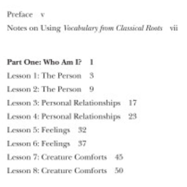 Vocabulary From Classical Roots C, Student Book