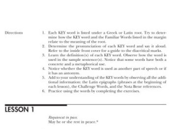 Vocabulary From Classical Roots E, Student Book