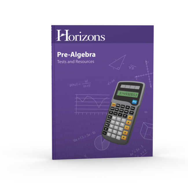 Horizons Pre-Algebra Tests and Resources Book